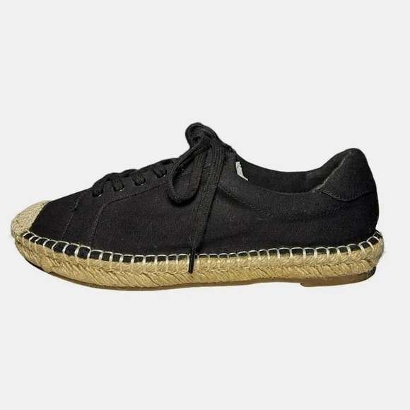 Loft Women’s Espadrille Lace Up Sneakers Black Size 8 - Picture 4 of 9